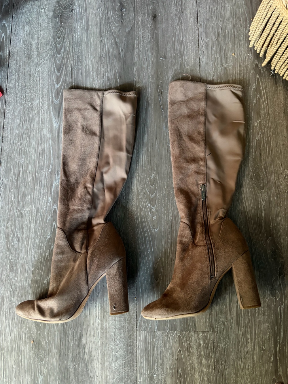 Circus by Sam Edelman Brown Knee-High Block Heel Boots